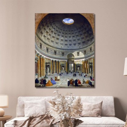 Interno Del Pantheon Giovanni Paolo Pannini gpp16 quadro stampato su tela