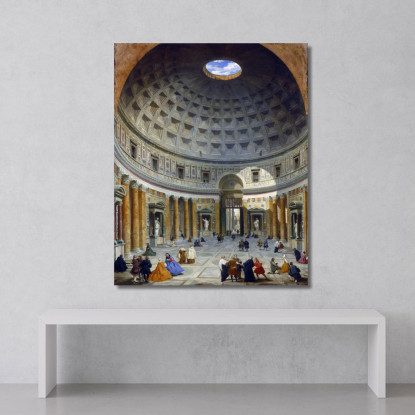 Interno Del Pantheon Giovanni Paolo Pannini gpp16 quadro stampato su tela