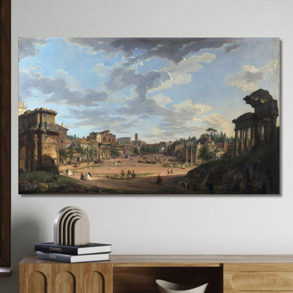 Roma Forum Romano Giovanni Paolo Pannini gpp17 quadro stampato su tela