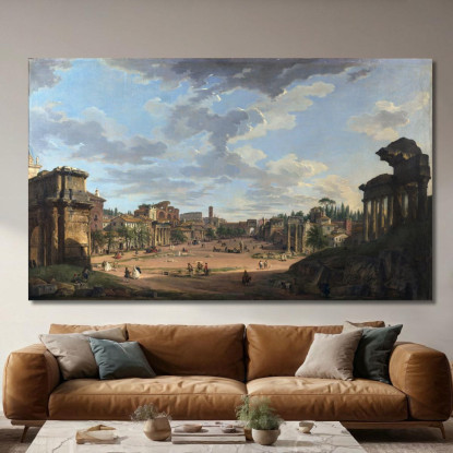 Roma Forum Romano Giovanni Paolo Pannini gpp17 quadro stampato su tela