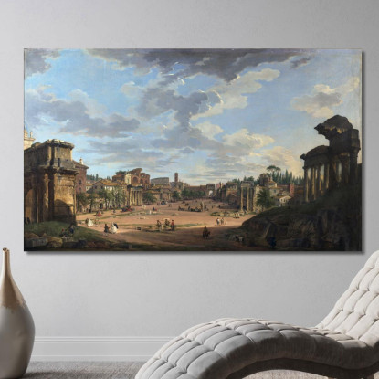 Roma Forum Romano Giovanni Paolo Pannini gpp17 quadro stampato su tela