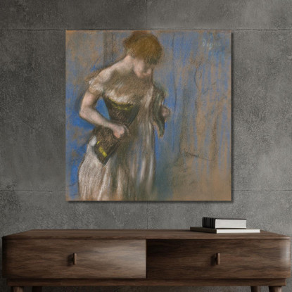 Donna Che Si Mette Il Corsetto Edgar Degas edg168 quadro stampato su tela