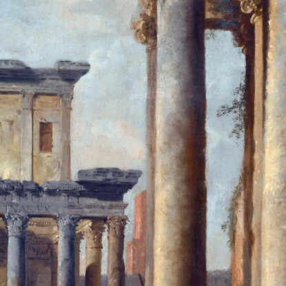 Rovine Con Il Tempio Di Antonino E Faustina Giovanni Paolo Pannini gpp21 quadro stampato su tela