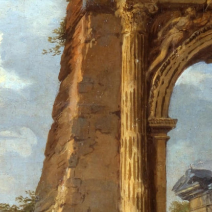 L'Arco Di Tito E Il Foro Romano Giovanni Paolo Pannini gpp22 quadro stampato su tela