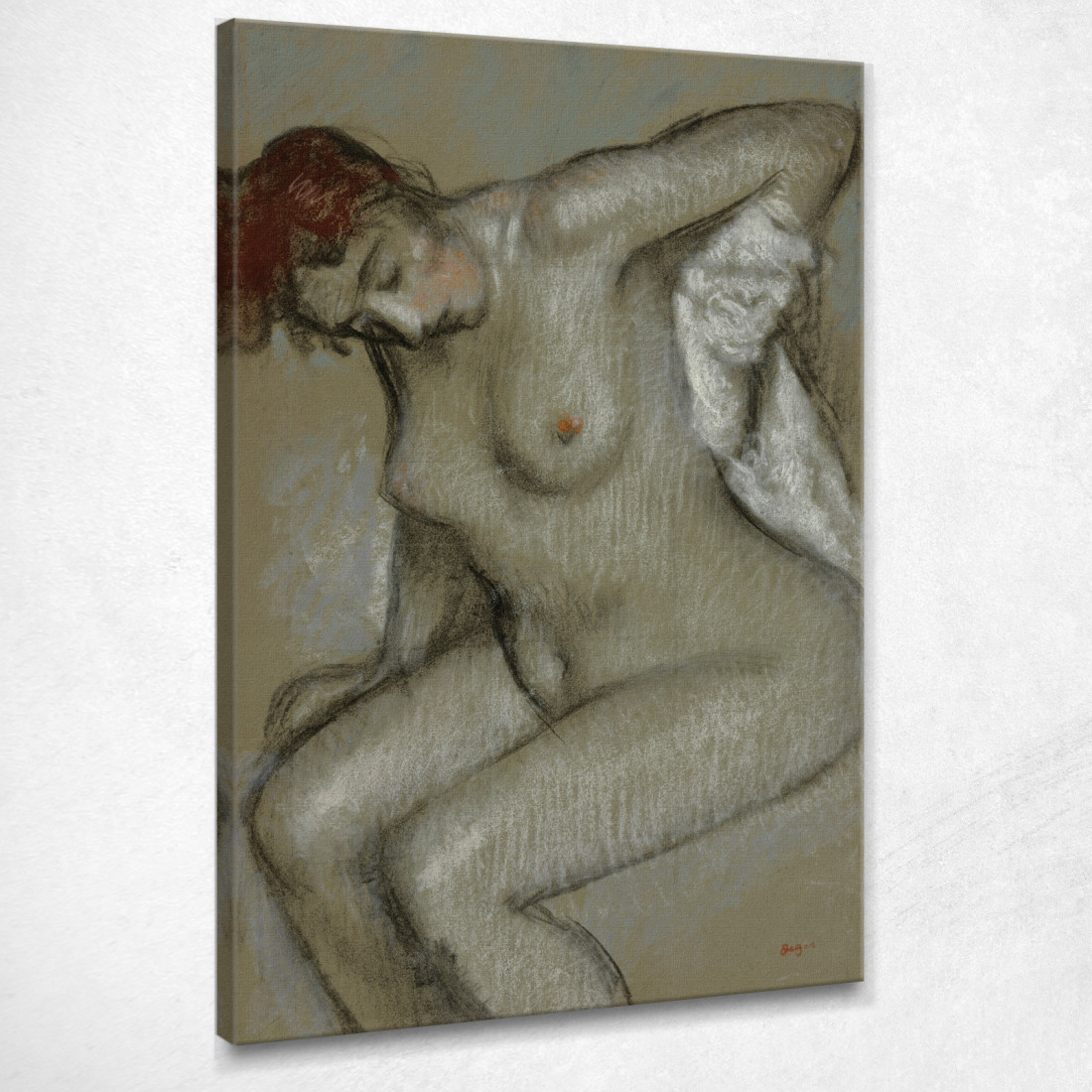 Donna Nuda Che Si Asciuga Edgar Degas edg170 quadro stampato su tela