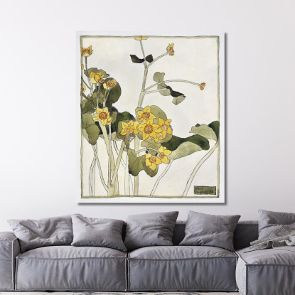 Calendula Palustre Hannah Borger Overbeck hbo11 quadro stampato su tela