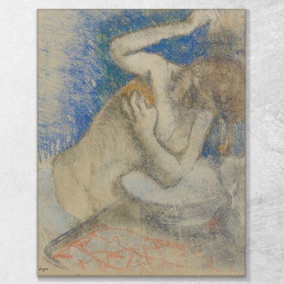 Donna Alla Sua Toilette Edgar Degas edg172 quadro stampato su tela