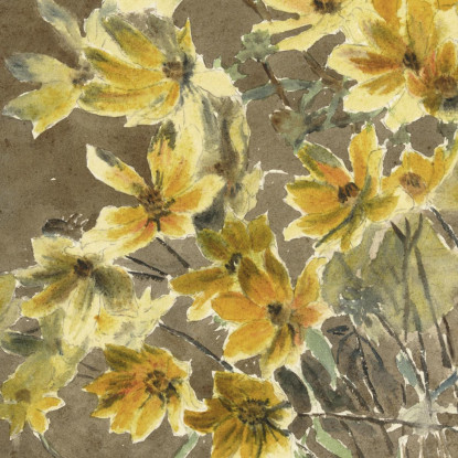 Fiore Giallo Con Bordo Hannah Borger Overbeck hbo20 quadro stampato su tela