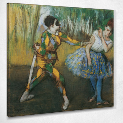 Arlecchino E Colombina Edgar Degas edg176 quadro stampato su tela