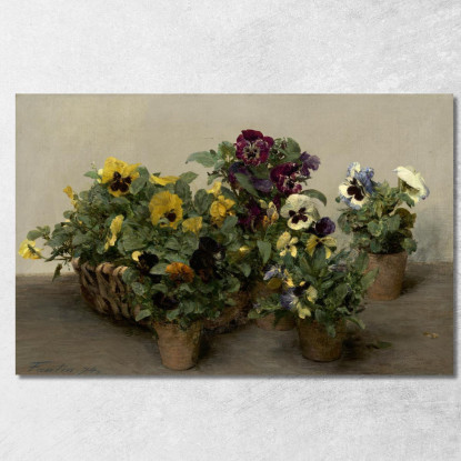 Viole Del Pensiero Henri Fantin-Latou hfl8 quadro stampato su tela