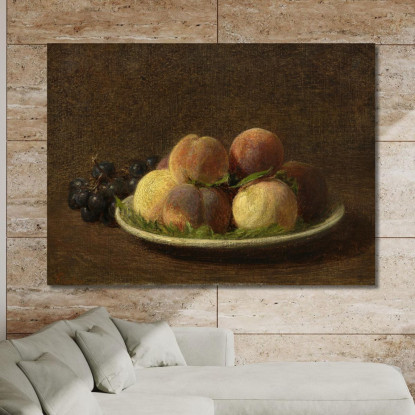 Pesche E Uva Henri Fantin-Latou hfl9 quadro stampato su tela