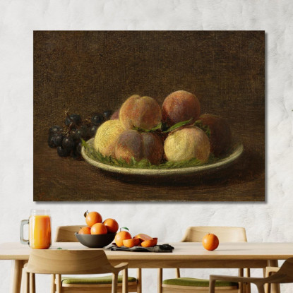 Pesche E Uva Henri Fantin-Latou hfl9 quadro stampato su tela