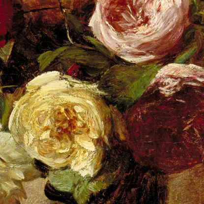 Rose Henri Fantin-Latou hfl11 quadro stampato su tela