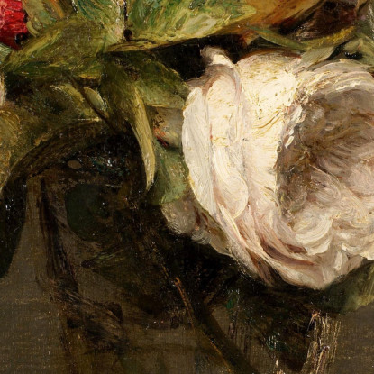 Rose In Una Verra A Piedi Henri Fantin-Latou hfl13 quadro stampato su tela