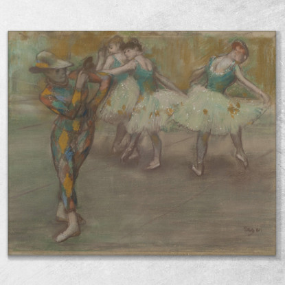 Danza Dell'Arlecchino Edgar Degas edg177 quadro stampato su tela