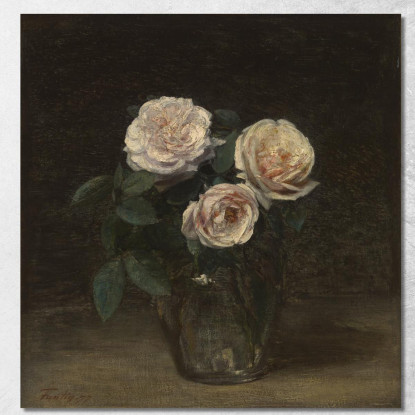 Natura Morta Con Rose Henri Fantin-Latou hfl23 quadro stampato su tela