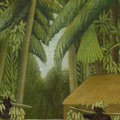 Raccolta Delle Banane Henri Rousseau hrs3 quadro stampato su tela