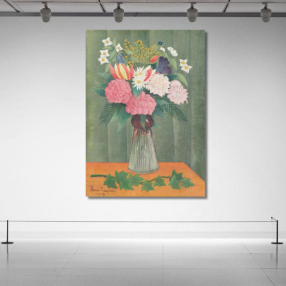 Fiori In Un Vaso Henri Rousseau hrs7 quadro stampato su tela