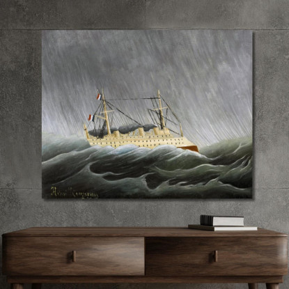 Nave Nella Tempesta Nave Nella Tempesta 1899 Henri Rousseau hrs15 quadro stampato su tela