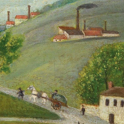 Paesaggio Pastorale Con Pescatori Di Torrente E Passeggiatori Henri Rousseau hrs18 quadro stampato su tela