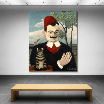 Ritratto Del Sig Henri Rousseau hrs21 quadro stampato su tela