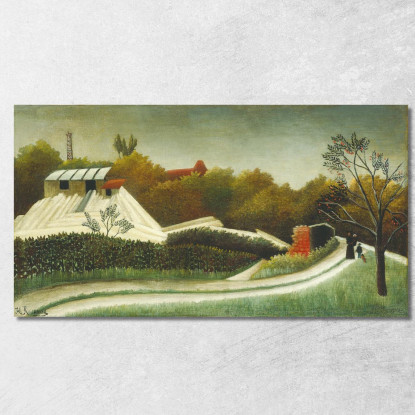 Segheria Alla Periferia Di Parigi Henri Rousseau hrs25 quadro stampato su tela