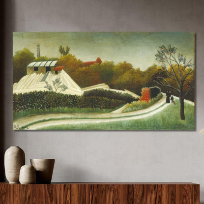 Segheria Alla Periferia Di Parigi Henri Rousseau hrs25 quadro stampato su tela