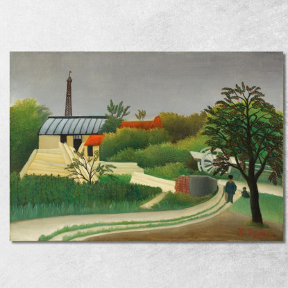 Segheria Vicino A Parigi Henri Rousseau hrs27 quadro stampato su tela