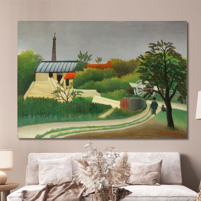 Segheria Vicino A Parigi Henri Rousseau hrs27 quadro stampato su tela