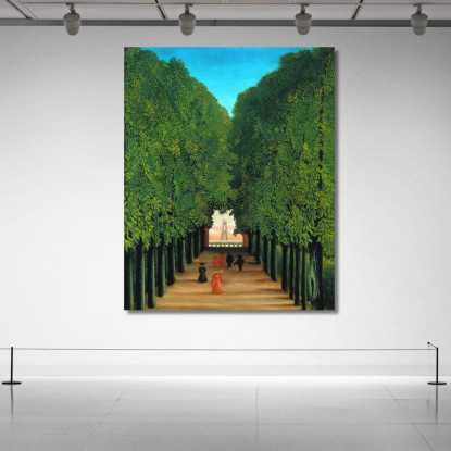 Il Viale Nel Parco Di Saint Cloud Henri Rousseau hrs28 quadro stampato su tela