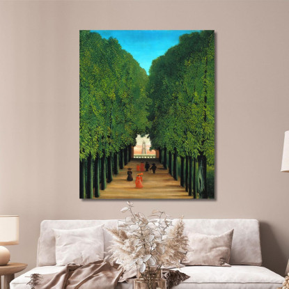 Il Viale Nel Parco Di Saint Cloud Henri Rousseau hrs28 quadro stampato su tela