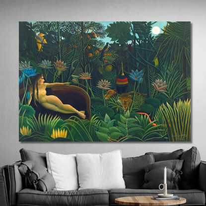 Il Sogno Henri Rousseau hrs30 quadro stampato su tela