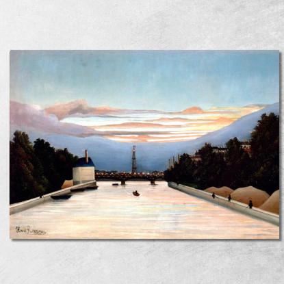 La Torre Eiffel Henri Rousseau hrs31 quadro stampato su tela