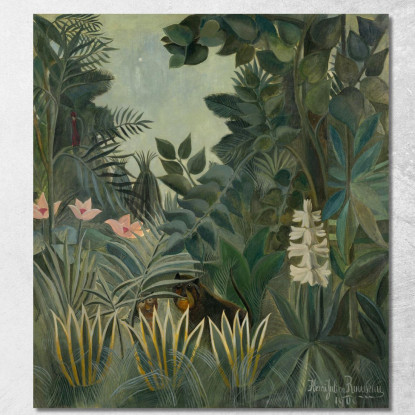 La Giungla Equatoriale Henri Rousseau hrs32 quadro stampato su tela