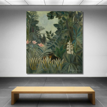 La Giungla Equatoriale Henri Rousseau hrs32 quadro stampato su tela