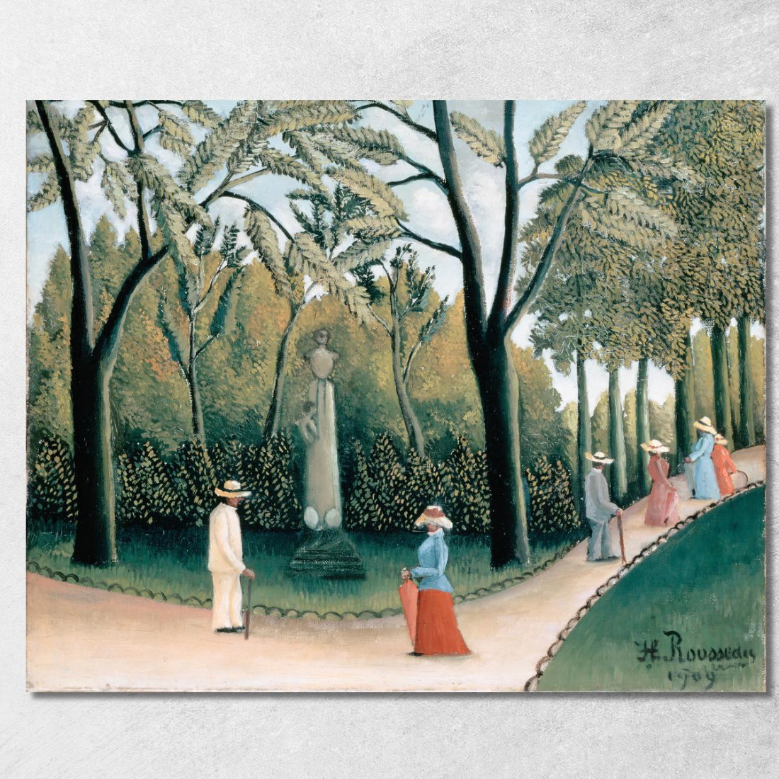 Il Monumento A Chopin Nei Giardini Del Lussemburgo Henri Rousseau hrs34 quadro stampato su tela