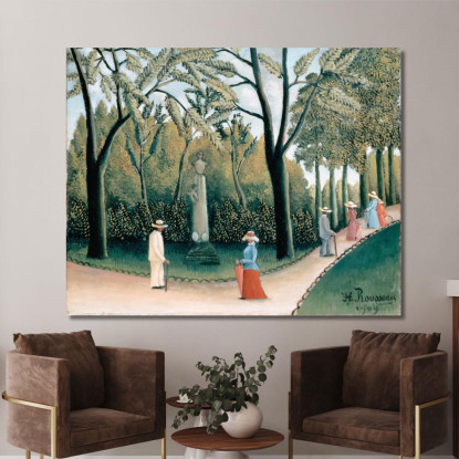 Il Monumento A Chopin Nei Giardini Del Lussemburgo Henri Rousseau hrs34 quadro stampato su tela