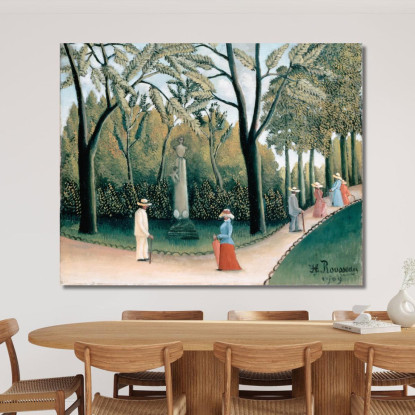 Il Monumento A Chopin Nei Giardini Del Lussemburgo Henri Rousseau hrs34 quadro stampato su tela