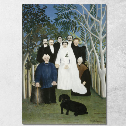 La Festa Di Nozze Henri Rousseau hrs41 quadro stampato su tela