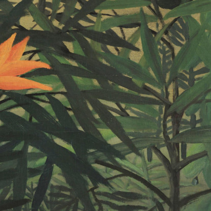 Paesaggio Tropicale Indiano Americano Alle Prese Con Un Gorilla Henri Rousseau hrs44 quadro stampato su tela