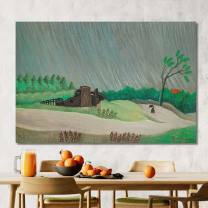 Una Mattinata Piovosa Henri Rousseau hrs46 quadro stampato su tela