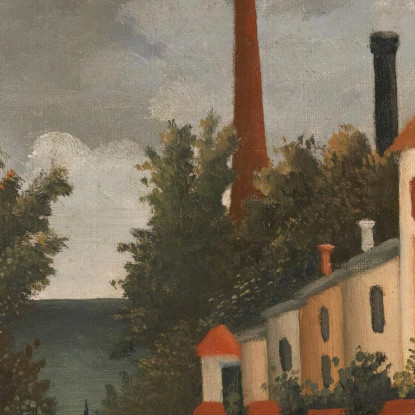 Veduta Dei Dintorni Di Parigi Henri Rousseau hrs48 quadro stampato su tela