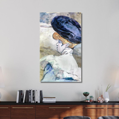 Donna Di Profilo Henry Somm hmm20 quadro stampato su tela