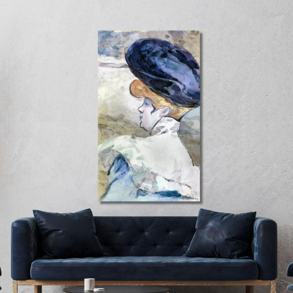 Donna Di Profilo Henry Somm hmm20 quadro stampato su tela