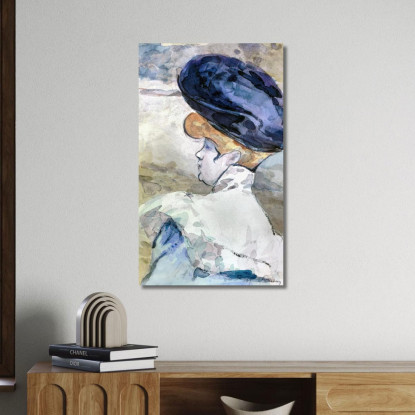 Donna Di Profilo Henry Somm hmm20 quadro stampato su tela