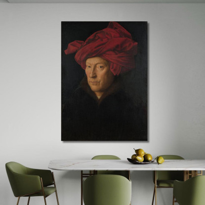 Ritratto Di Un Uomo Jan van Eyck jve1 quadro stampato su tela