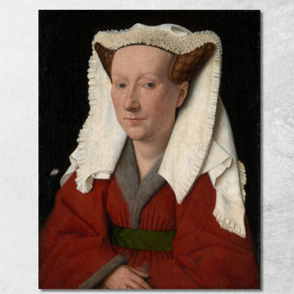 Margaret La Moglie Dell'Artista Jan van Eyck jve2 quadro stampato su tela