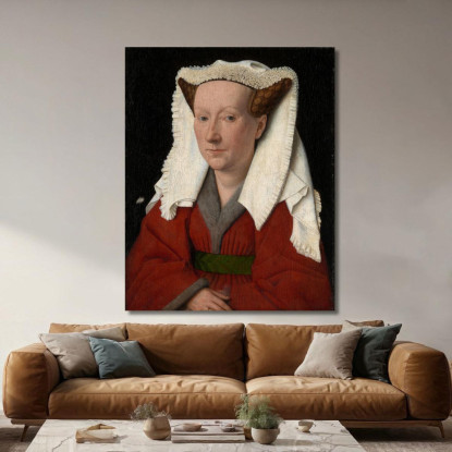 Margaret La Moglie Dell'Artista Jan van Eyck jve2 quadro stampato su tela