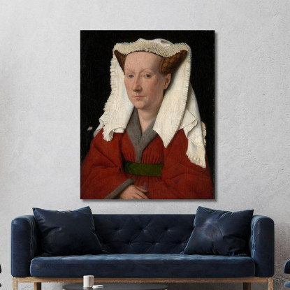 Margaret La Moglie Dell'Artista Jan van Eyck jve2 quadro stampato su tela