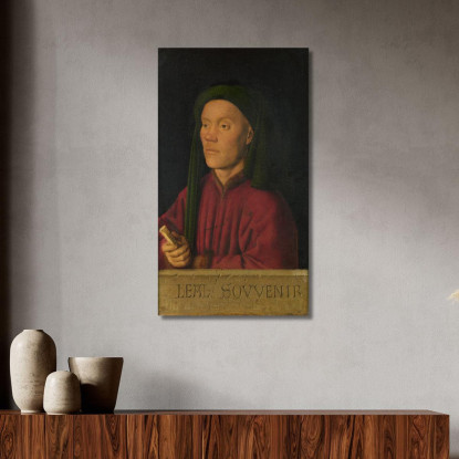 Ritratto Di Un Uomo Léal Souvenir Jan van Eyck jve3 quadro stampato su tela